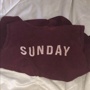 “Sunday “ forever 21 crop top